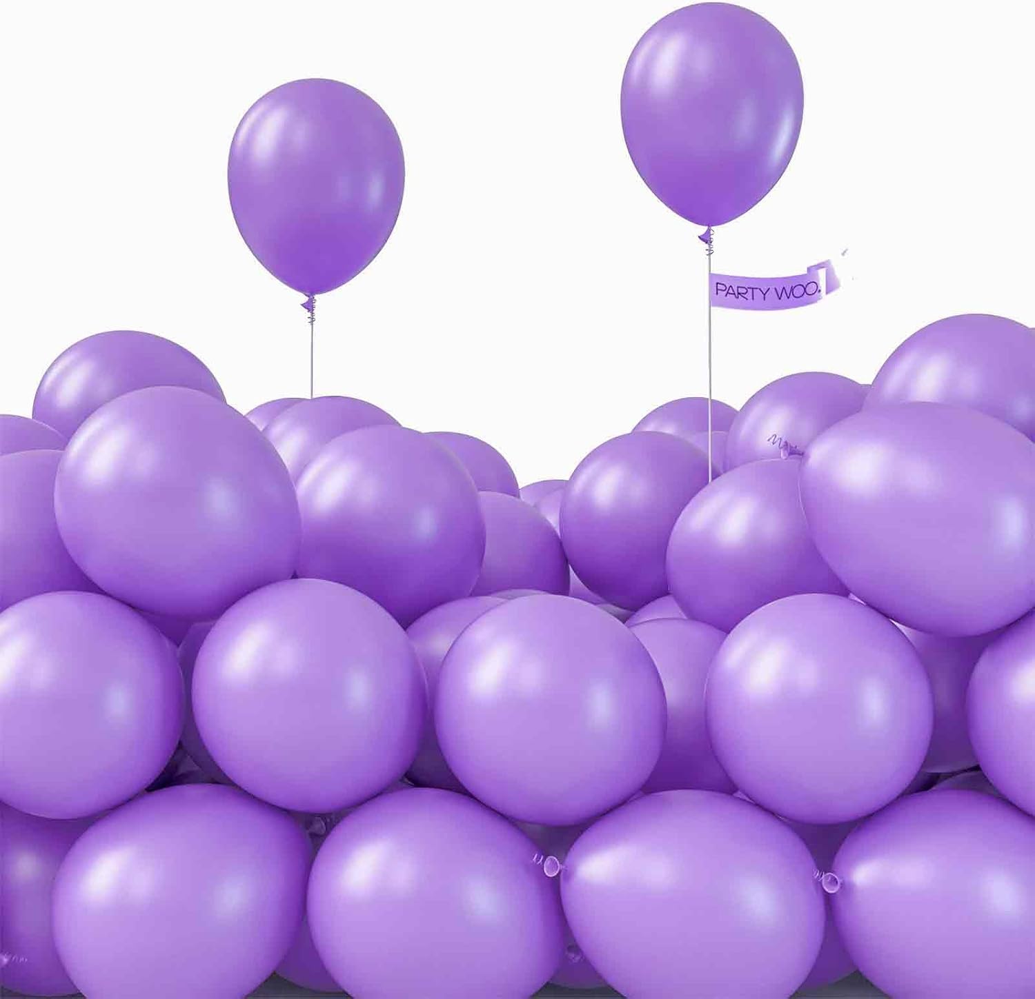 PartyWoo Lavender Balloons - 50 Pcs Mini 5-Inch Light Purple Latex Balloons for Graduation & Baby Showers