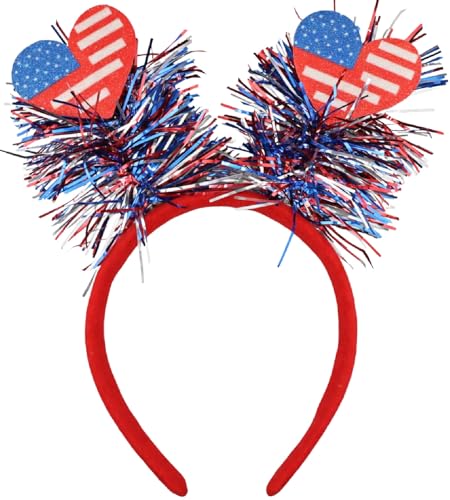 USA Patriotic Heart Headband for 4th of July and 250th Anniversary