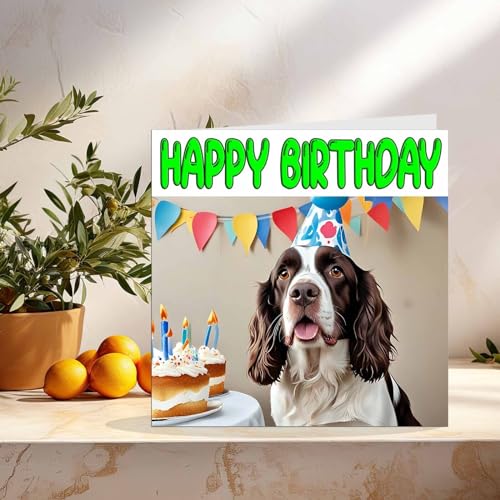 English Springer Spaniel Birthday Card - Fun Dog Greeting Card