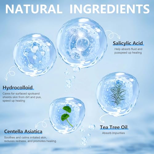 Star Acne Patches 320 Count Hydrocolloid Pimple Patches with Tea Tree Oil