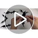 60PCS Waterproof Halloween Bat Decorations - 4 Sizes of PVC Stickers