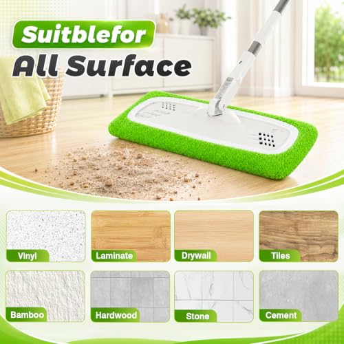 Reusable Mop Pads for Swiffer Sweeper - 6 Pack, Microfiber Chenille