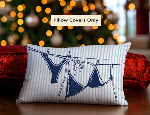 Blue Sea Coastal Throw Pillow Cover 12x20 | KDHTY