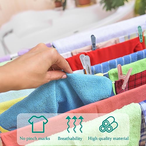 Rovedcity 56-Piece Colorful Clothespins Set - 2-Inch Spring Clips with Bag