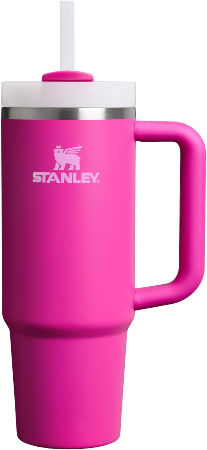 STANLEY Quencher H2.0 Tumbler - 30 oz Insulated Stainless Steel with Handle & Straw | BPA-Free | Violet Blossom