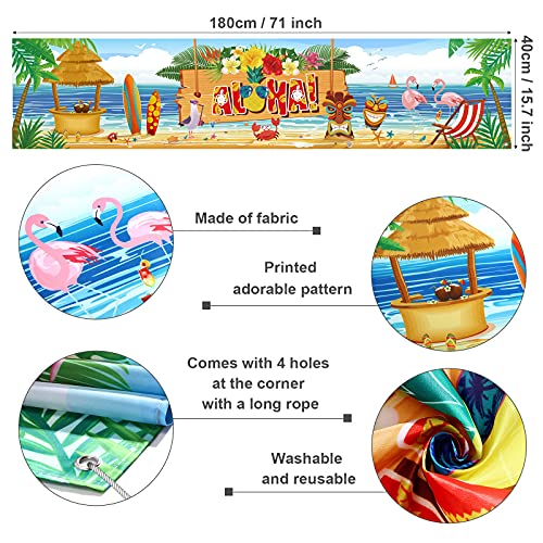 Aloha Luau Party Banner - Tropical Hawaiian Decor for Summer
