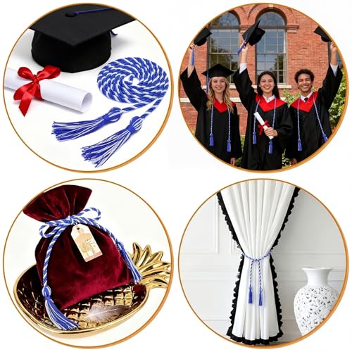 Gold Graduation Honor Cords with Tassel - 2 Pack, 67" Long