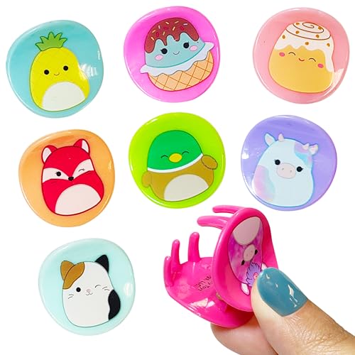 Squishmallows Butterfly Hair Clips 8-Pack Small Claw Clips Multi Color