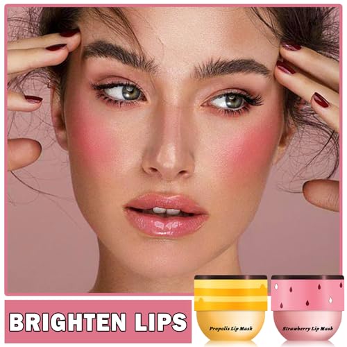 Bee Lip Balm Honey Pot Set - 2PCS Hydrating Overnight Lip Mask