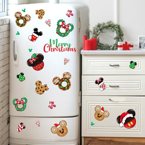 Mfault Merry Christmas Cookie Window Clings - 9 Sheets