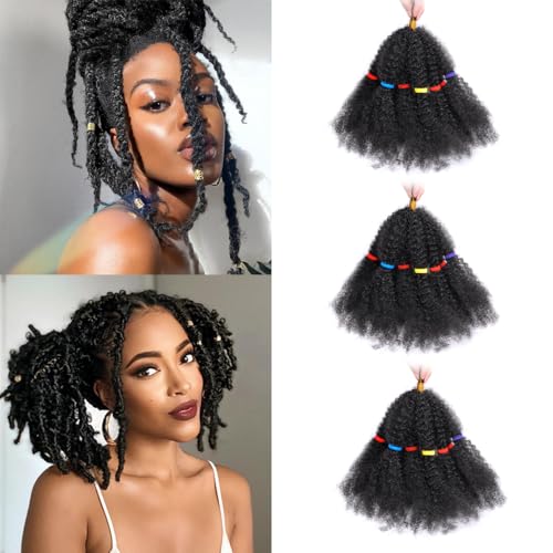FEILIMEI Marley Twist Braiding Hair #1B Black Synthetic Hair Extensions