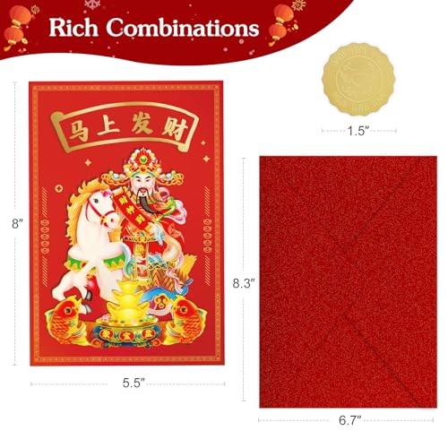 D4DREAM Chinese New Year Card & 3D Red Envelope Set 2026