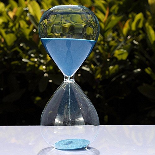 Colorful Sand Glass Hourglass Timer - 60 Minutes, Blue, Home Desk Decor