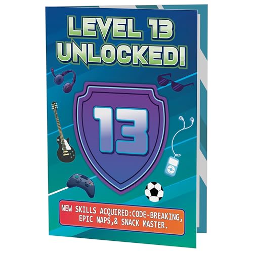 Premium A5 13th Birthday Card for Boys - Gaming Theme