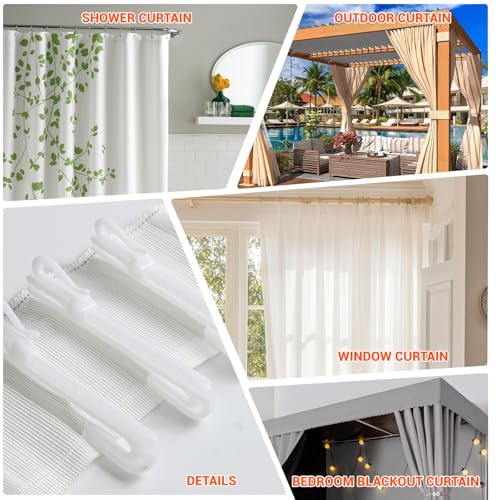 Adjustable Plastic Curtain Hooks - Pinch Pleat Hooks, 30PCS Set