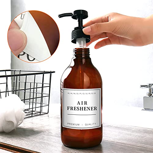 36PCS White Waterproof Labels for Soap & Shampoo Dispensers