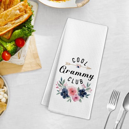 Grammy Floral Kitchen Hand Towel - 16x24 Microfiber Grandma Gift