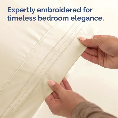 King Standard Pillow Cases by [Brand Name] - Soft Hotel Quality Covers | Comfy & Machine Washable - 4 Piece Set in Off White