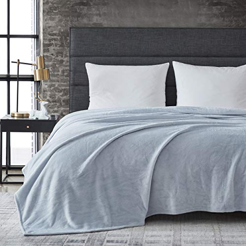Kenneth Cole - Twin Blanket, Plush Fleece Bedding, Cozy Home Decor for All Seasons (Solid Blue, Twin)