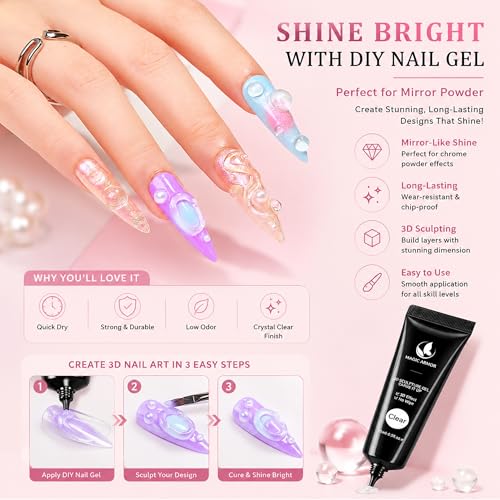 MAGIC ARMOR 15g 3D Nail Sculpting Gel Clear Nail Art Glue