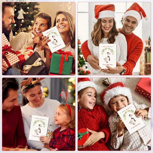 Funny Silly Goose Christmas Card 5.5x8 Inch with Envelope and Seal