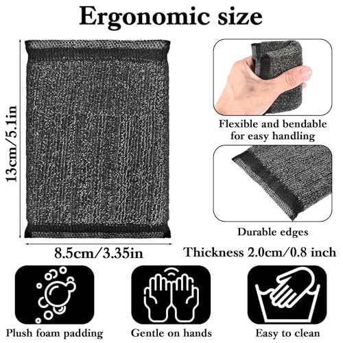 HaiFafafaing Steel Wool Scrubbing Spülschwamm - Heavy Duty Reusable Kitchen Sponge Set of 6