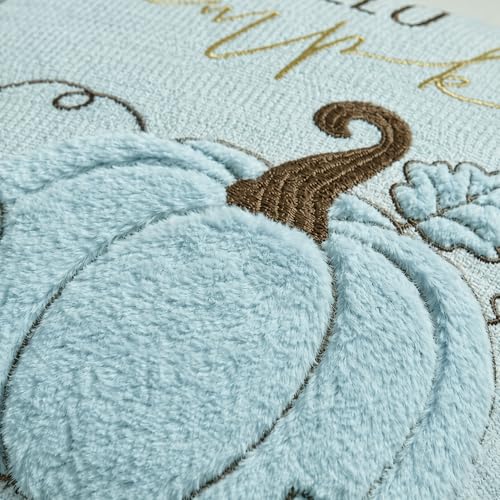 Blue Pumpkin Throw Pillow Covers 18x18 Inch - Set of 2