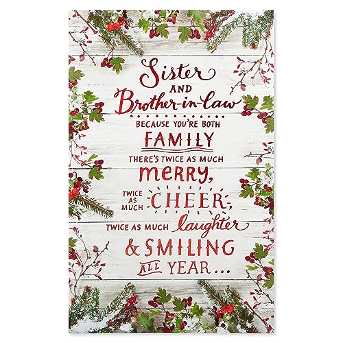 American Greetings Christmas Card for Sister and Brother-in-Law