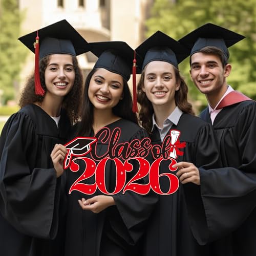 Class of 2026 Graduation Signs - 7 Pcs Wooden Decor Set