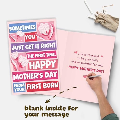 Funny Mother's Day Card from First Born - Humor Appreciation Gift