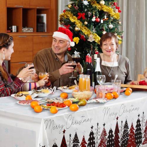 WovWeave Disposable Christmas Tablecloth 12 Pack Buffalo Plaid 54x108in - Holiday Party Decor