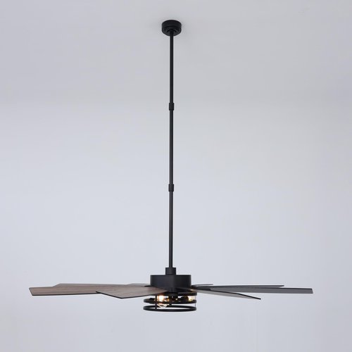 Fanbliss 23.6 Inch Matte Black Downrod for Ceiling Fan - Non-Threaded Universal Extension with Ball Head, Assemblable suspension rods,Single Unit