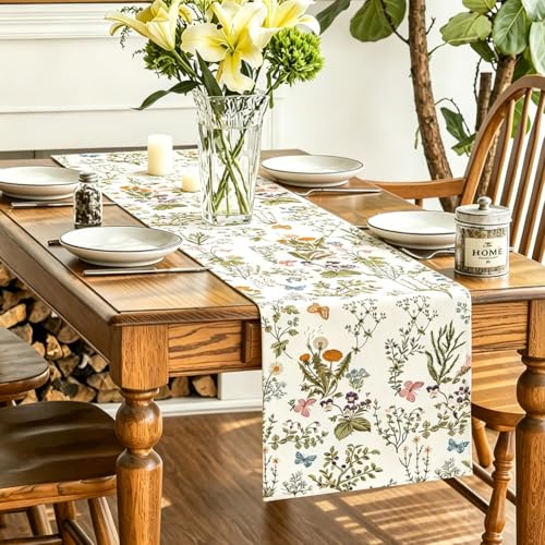 RABUSOFA Floral Summer Table Runner 13x72 Inch - Vibrant Home Decor
