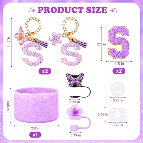 9-Piece Purple Stanley Cup Accessories Set for 30oz & 40oz