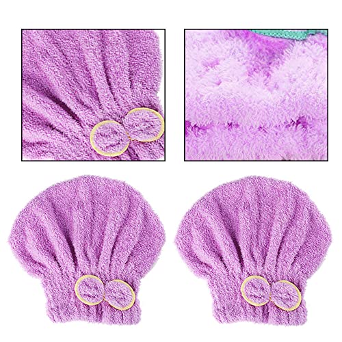 2 Pcs Microfiber Hair Drying Towel Set - Ultra Absorbent Bowknot Turban