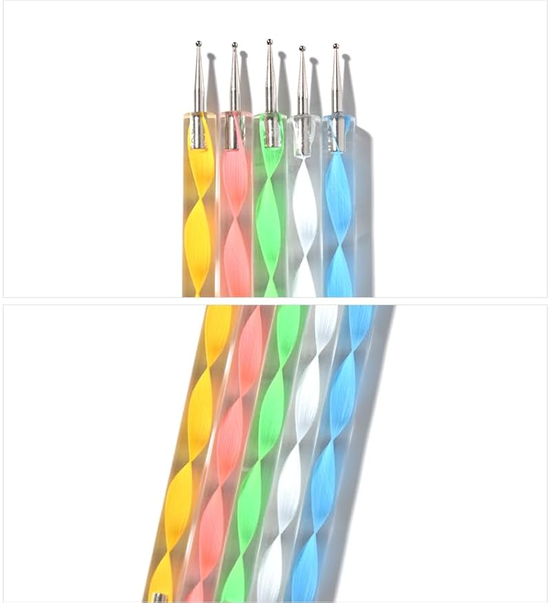 Siyuwuro 5-Piece Double-Ended Nail Art Dotting Pen Set