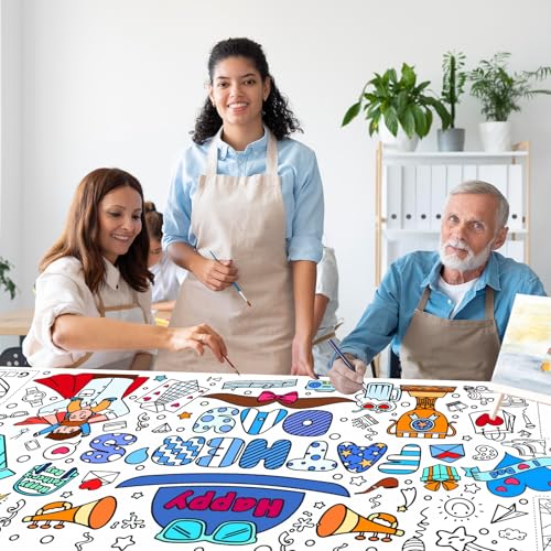 Giant Father's Day Coloring Poster & Table Cover - 72 x 30 Inches