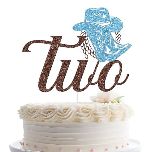 Cowboy 2nd Birthday Cake Topper - Western Theme Decoration