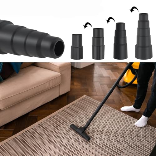 4-Piece Universal Vacuum Hose Adapter Set for Wet Dry Vacuums