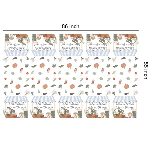 Locally Grown Baby Shower Tablecloths - 3 Pack, 86x55in