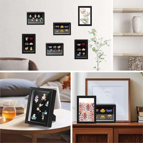 CROISSANT 4x6 Black Lapel Pin Display Case Shadow Box Frame