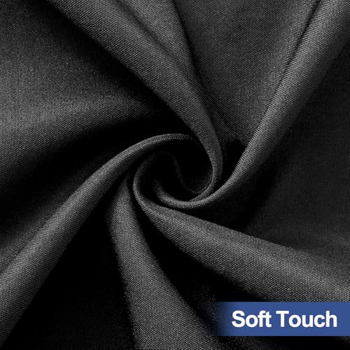 Black Elastic Fitted Tablecloth - 48" x 24" Rectangular Cover
