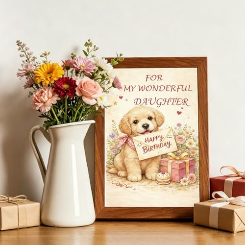 Happy Birthday Card for Daughter - Heartfelt Keepsake with Envelope