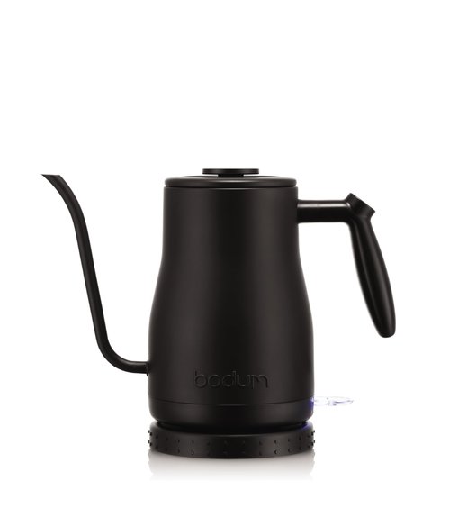 Bodum 34oz Bistro Gooseneck Electric Water Kettle, Pour Over Coffee & Tea, Stainless Steel, Matte Black