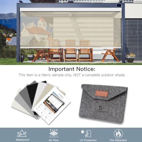 Tokblind Outdoor Shade Fabric Sample - Light-Filtering Polyester