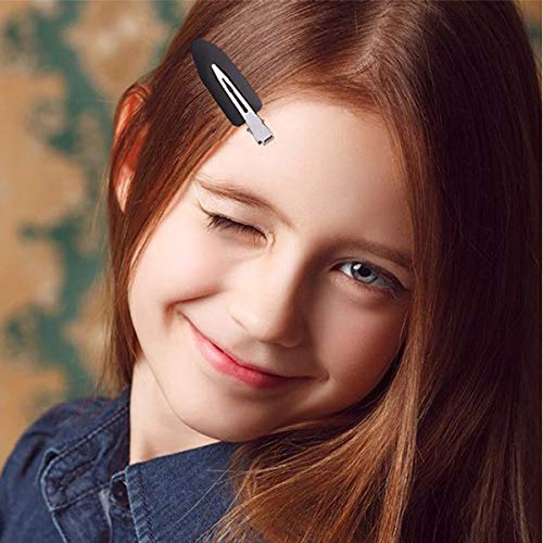 LUOTIVON 6-Pack No Bend Hair Clips for Makeup & Hairstyling (Black)