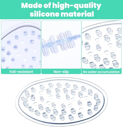 Clear Plastic Soap Dish - 2 Pack Draining Soap Saver for Bathroom & Kitchen