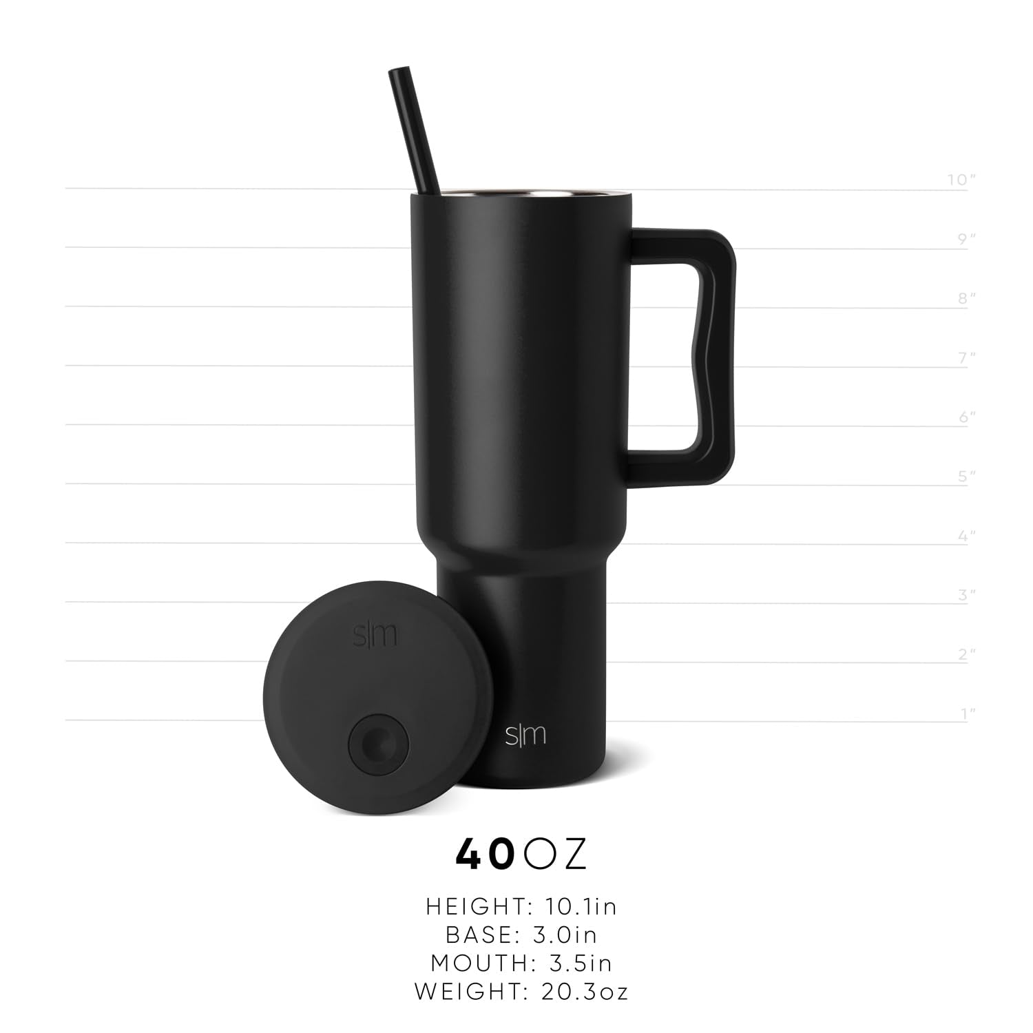 Simple Modern Halloween 40 oz Trek Tumbler with Handle and Straw Lid | Cup Holder Friendly Insulated Stainless Steel Travel Mug | Argyle Witch