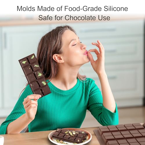 Silicone Chocolate Bar Mold - Reusable Food-Grade Mold, 10x6.5 inches