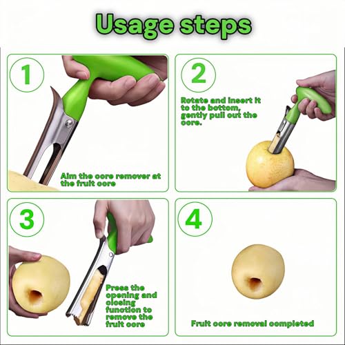 Premium Stainless Steel Apple Corer with Ergonomic Handle